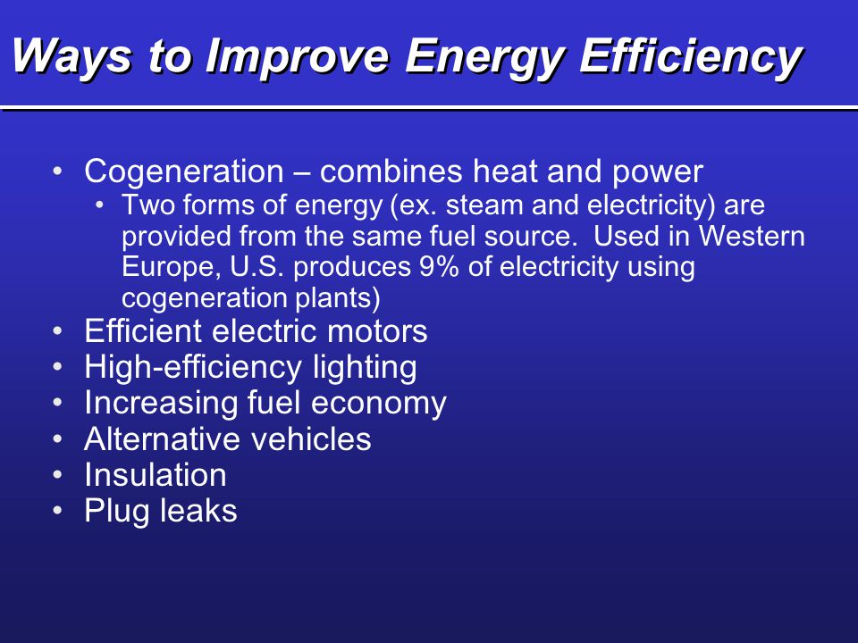 Ways to use energy efficiently essay